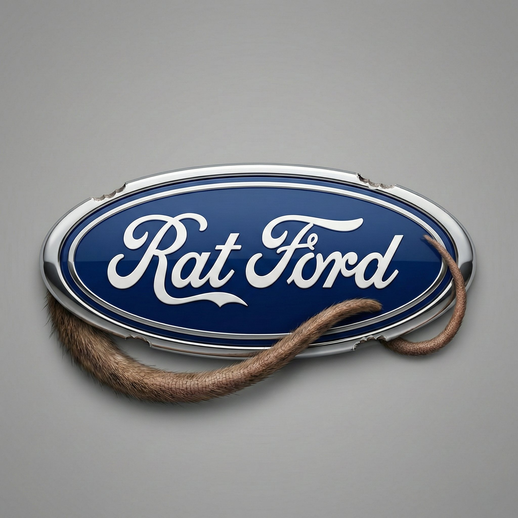 Rat Ford logo badge with rat tail